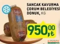 SANCAK KAVURMA ÇORUM BELEDİYESİ DONUK KG fiyat ve kampanya bilgisi